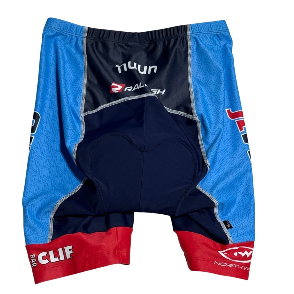 NWT JL Racing Philadelphia Mens XXL Cycling Shorts Padded Blue Red Clif Bar Nuun